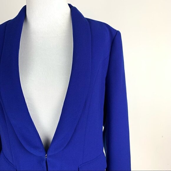 INC International concepts blazer size M blue shawl collar tuxedo career jacket - Picture 2 of 8